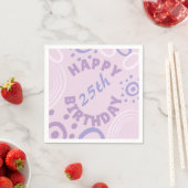 Rosa und lila Serviette mit Alter (Beispiel)