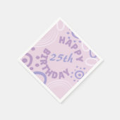 Rosa und lila Serviette mit Alter (Ecke)