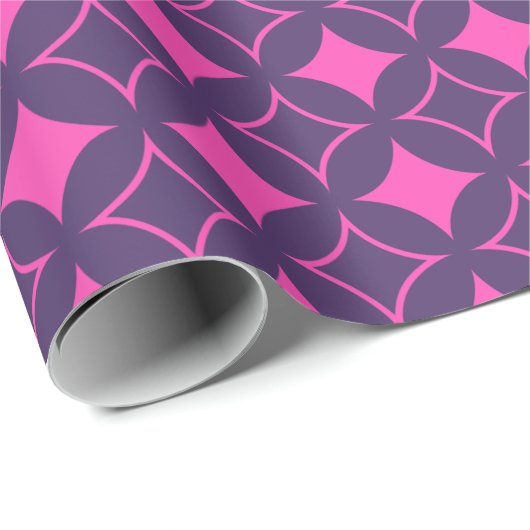 Rosa und lila Shippo Geschenkpapier (Rolleneckpunkt)