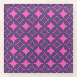 Rosa und lila Shippo Glasuntersetzer