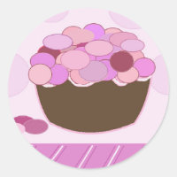 Rosa und Lila Smartie Cupcake