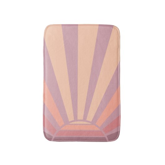 Rosa und Lila Sonnenaufgang Ombre Farbe Badematte (Vorderseite Vertikal)