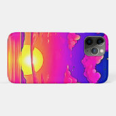 Rosa und Lila Sonnenuntergänge Case-Mate iPhone Hülle (Rückseite (Horizontal))