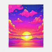 Rosa und Lila Sonnenuntergänge Fleecedecke (Vorderseite)