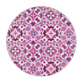 Rosa und Lila spanische Fliesen Schneidebrett (Vorderseite)