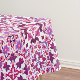 Rosa und Lila spanische Fliesen Tischdecke