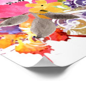 Rosa und lila Spritze Poster (Ecke)