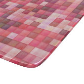 Rosa und Lila Square Mosaik Schneidebrett (Ecke)