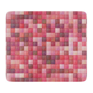Rosa und Lila Square Mosaik Schneidebrett