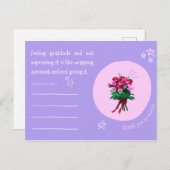Rosa und Lila Stars handgefertigt Niedliches persö Postkarte (Vorne/Hinten)