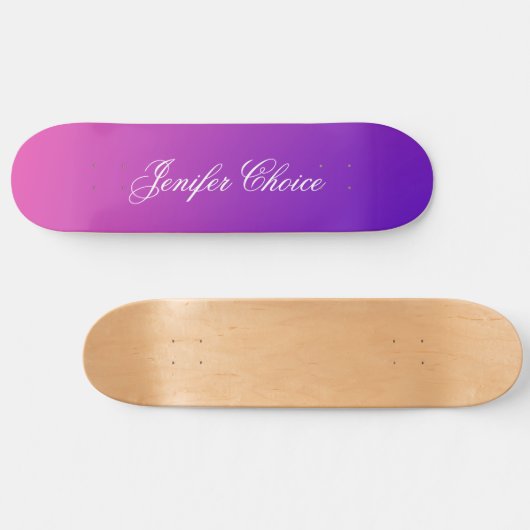 rosa und Lila Strahlung Skateboard (Horizontal)