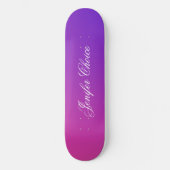 rosa und Lila Strahlung Skateboard (Vorderseite)