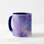 Rosa und lila Strass-Bling Tasse (Vorderseite Links)