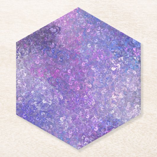 Rosa und lila Strass-Bling Untersetzer (Vorderseite)