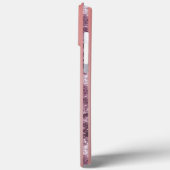 Rosa und Lila Streifen Individuelle Name Case-Mate iPhone Hülle (Rückseite / Links)