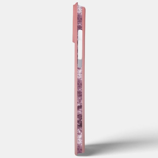 Rosa und Lila Streifen Individuelle Name Case-Mate iPhone Hülle (Rückseite / Links)