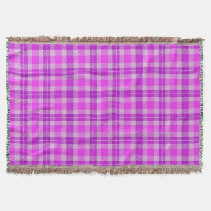 Rosa und Lila Tartan Kariert Decke