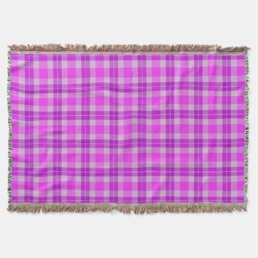 Rosa und Lila Tartan Kariert Decke (Vorderseite)