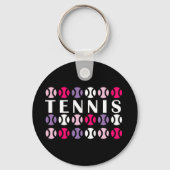 Rosa und 💜 lila Tennis 🎾 Schlüsselanhänger (Vorderseite)