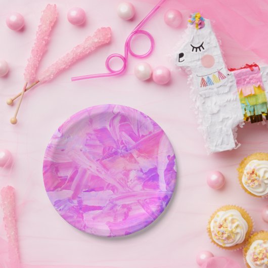 Rosa und Lila texturiert Pappteller (Party)
