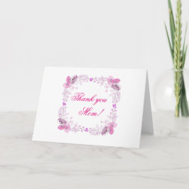 Rosa und Lila Tod von Blume Feiertagskarte