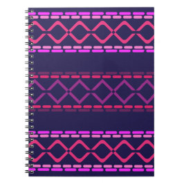 Rosa und Lila Tribal Nahtloses Muster Notizblock