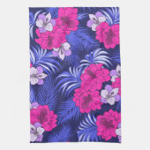 Rosa und Lila tropisch - Ein helles Design für Hib Geschirrtuch (Vertikal)