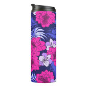 Rosa und Lila tropisch - Ein helles Design für Hib Thermosbecher (Nach rechts gedreht)