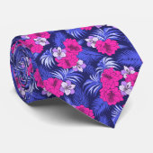 rosa und Lila tropisch Krawatte (Gerollt)