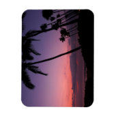 Rosa und lila tropischer Sonnenuntergangsrechteckm Magnet (Vertikal)