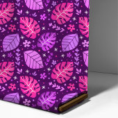 Rosa und Lila tropisches Monsterer-Leaf-Muster Stoff