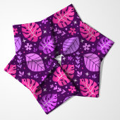 Rosa und Lila tropisches Monsterer-Leaf-Muster Stoff