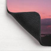 Rosa und lila tropisches Sonnenuntergang mousepad (Ecke)