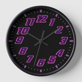 rosa und Lila Uhr