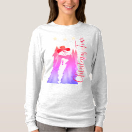 Rosa und Lila Urlaubsgestaltung T-Shirt
