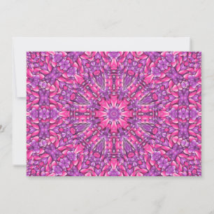 Rosa und Lila Vintages Fraktal Kaleidoskop Einladung
