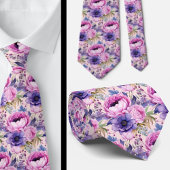 Rosa und Lila Violett-Blume Blumenrot Krawatte