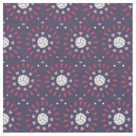 Rosa und Lila Volleyballs Kaleidoskop Muster Stoff