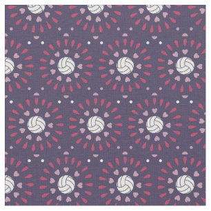 Rosa und Lila Volleyballs Kaleidoskop-Muster Stoff