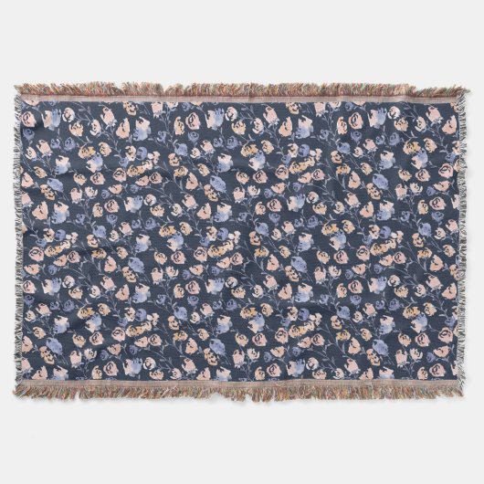 Rosa und Lila | Wasserfarbenes Muster Decke (Vorderseite)