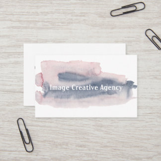Rosa und Lila Wasserfarbenwache Visitenkarte