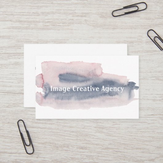 Rosa und Lila Wasserfarbenwache Visitenkarte (Vorderseite/Rückseite Beispiel)