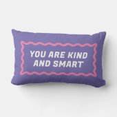 Rosa und Lila Wavy-Frame-Komplimente Lendenkissen (Rückseite)