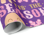 Rosa und Lila Weihnachten Geschenkpapier (Rolleneckpunkt)