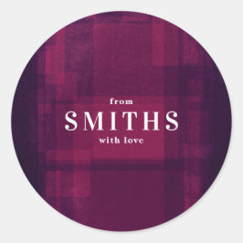 Rosa und Lila Weihnachtsnachtsaufkleber Runder Aufkleber