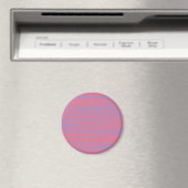 Rosa und lila Wellenmuster Magnet (In Situ (Geschirrspüler))