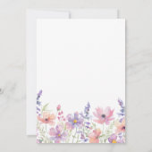 Rosa und Lila Wildblume Brautparty Einladung (Rückseite)