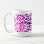 Rosa und Lila Wildtiermuster Kaffeetasse (Links)