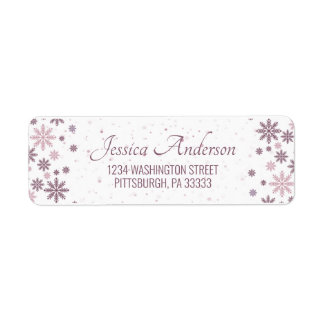 Rosa und Lila Winterschneeflocken kehren zurück