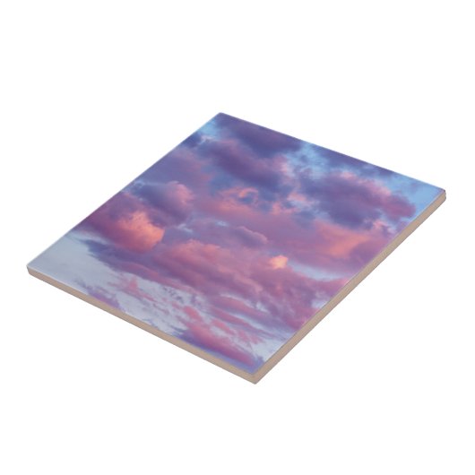 Rosa und Lila Wolken Fliese (Seite)